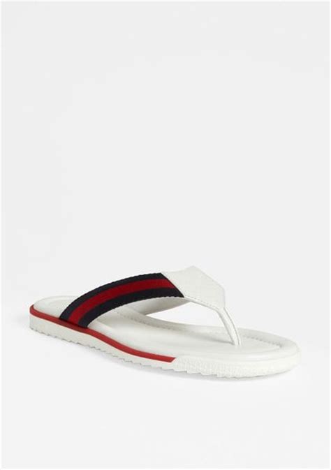 gucci flip flops white